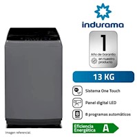 Lavadora Automatica de 13KG Indurama LRI-13DGR Gris Oscuro